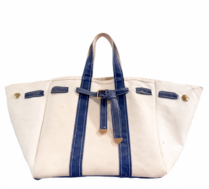 The Birdie Fair Tote in Vintage Faded Blue - Expected Ship Date: November 15, 2025