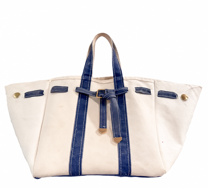 The Birdie Fair Tote in Vintage Faded Blue - Expected Ship Date: November 15, 2025