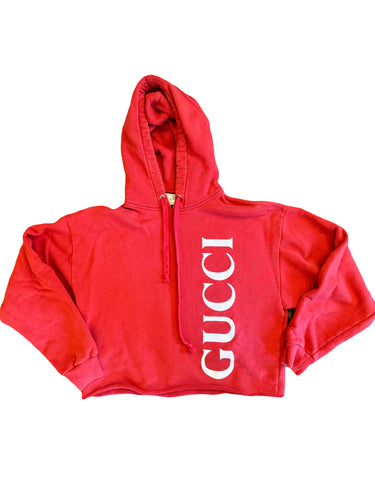 Gucci Red Cropped Hoodie