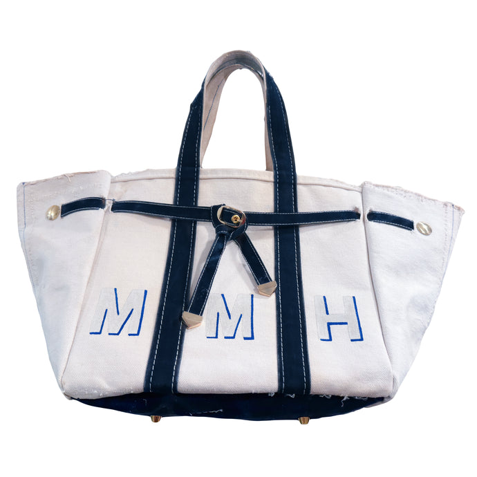 Monogrammed Birdie Fair Tote in Navy - Expected Ship Date: November 15, 2025