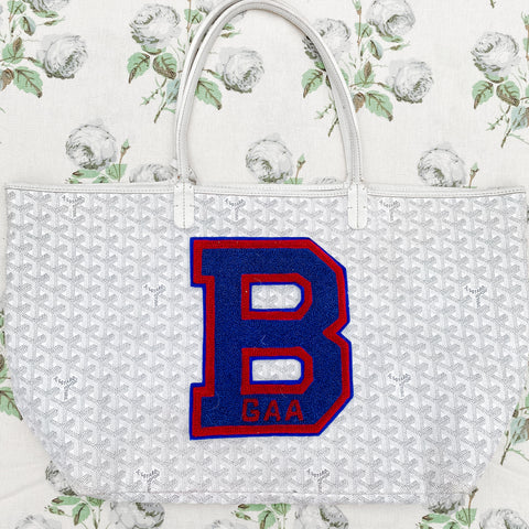 extra large vintage "B" patch